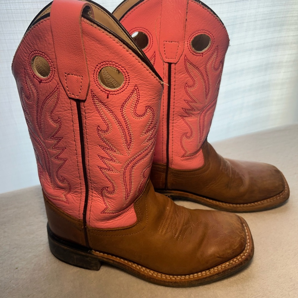 Shyanne Pink and Brown Kids Boots